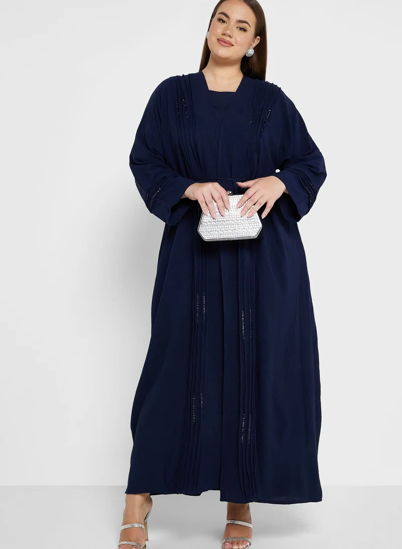 Khizana Embellished Detail Abaya With Inner & Sheila