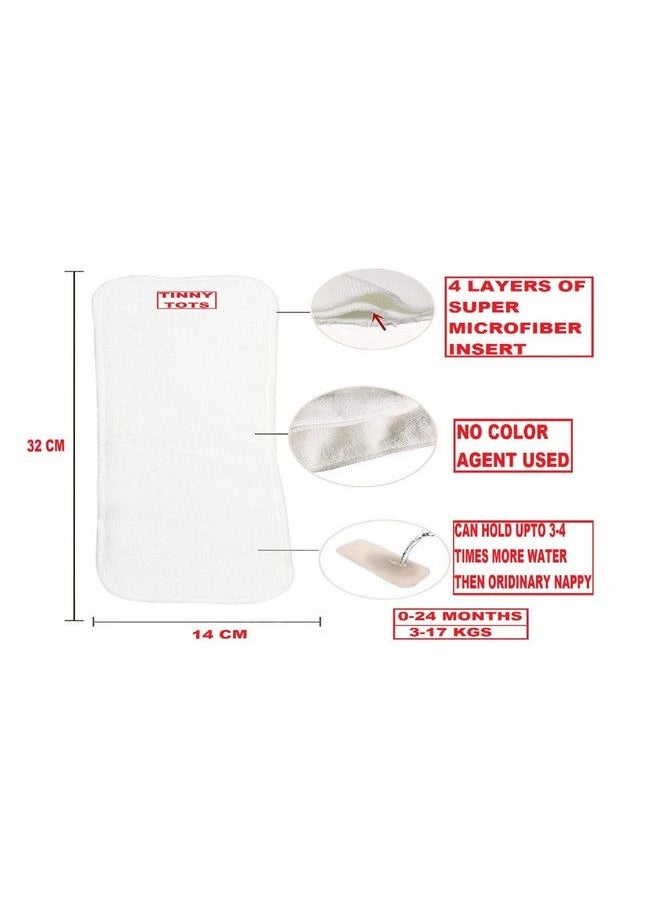 Pack Of 5 White Bamboo Charcoal Inserts Liners Pads(5 Layers) Wetfree Washable Reusable Adjustable Cotton Diaper Nappy Inserts Natures Cloth Diaper Liners For Baby Reusable Cloth Diapers(024 Months)