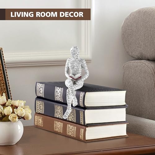 GRAPMKTG Home Decor Pulp Reading Women Thinker Statue Aesthetic Sculpture Room Decor Modern Abstract Decoration on Shelf Table Desk for Living Room Office Bedroom E - Image 5