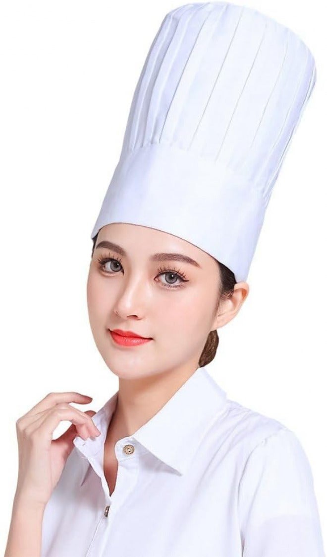 Tall Chef Hat Breathable Kitchen Food Restaurants Cooking BBQ Chef Cap Adjustable Elastic Tape Baker for Men Women Adult - Image 5