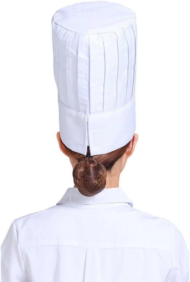 Tall Chef Hat Breathable Kitchen Food Restaurants Cooking BBQ Chef Cap Adjustable Elastic Tape Baker for Men Women Adult - Image 2