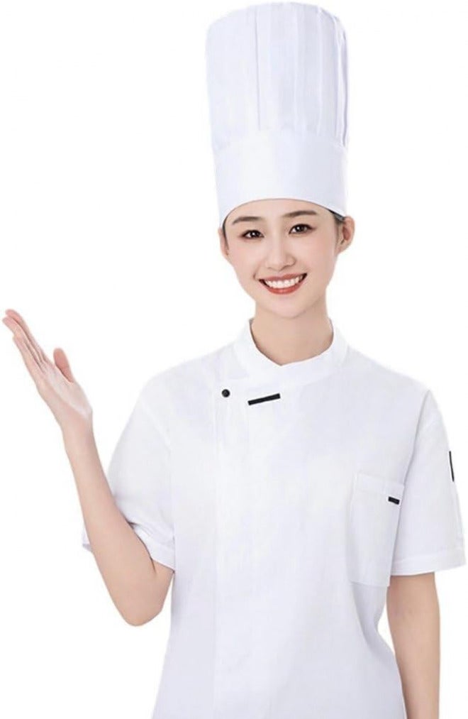 Tall Chef Hat Breathable Kitchen Food Restaurants Cooking BBQ Chef Cap Adjustable Elastic Tape Baker for Men Women Adult - Image 3