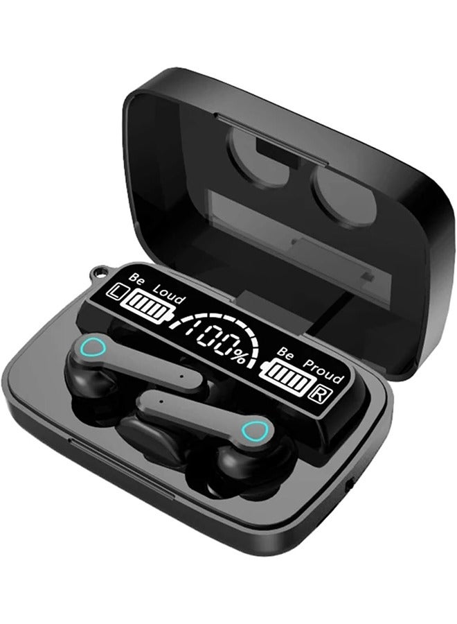 تي دابليو إس سماعات اذن داخلية M19 TWS 5.1 اللاسلكية بلوتوث مع شاشة LED رقمية كبيرة وميزة التحكم باللمس مع كشاف صغير - Image 3