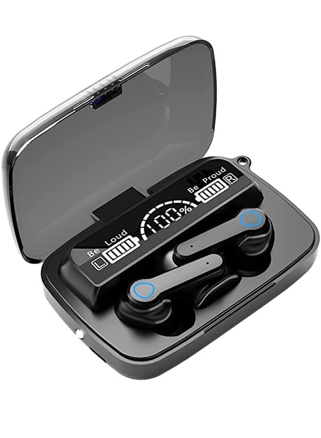 تي دابليو إس سماعات اذن داخلية M19 TWS 5.1 اللاسلكية بلوتوث مع شاشة LED رقمية كبيرة وميزة التحكم باللمس مع كشاف صغير - Image 4