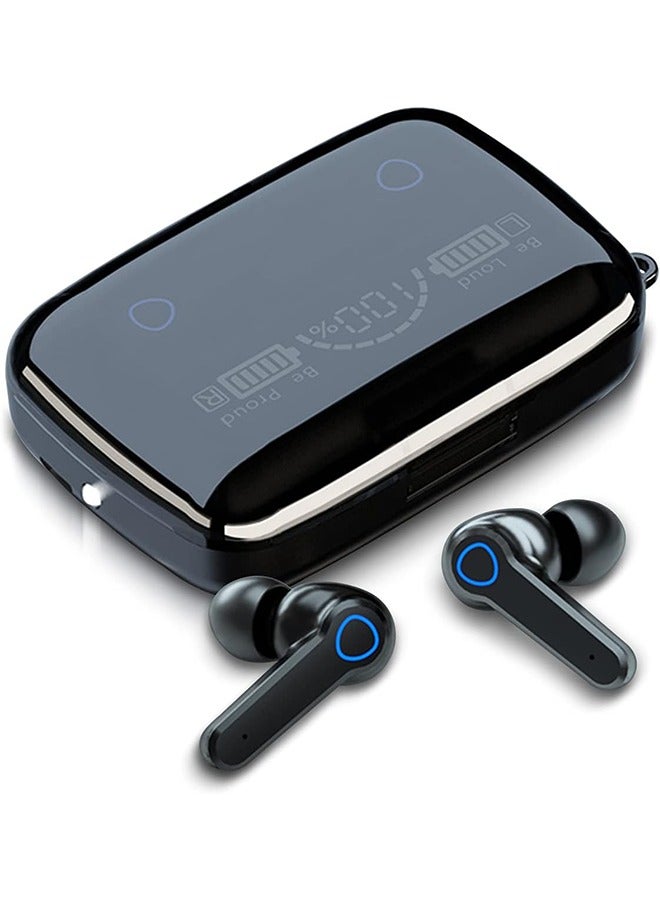 تي دابليو إس سماعات اذن داخلية M19 TWS 5.1 اللاسلكية بلوتوث مع شاشة LED رقمية كبيرة وميزة التحكم باللمس مع كشاف صغير - Image 5
