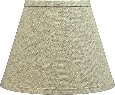 Aspen Creative Aspen Creative 58911, Empire Uno Lamp Shade, Beige, 5" Top x 9" Bottom x 7" Slant Height, Slip UNO 33mm  - Image 1