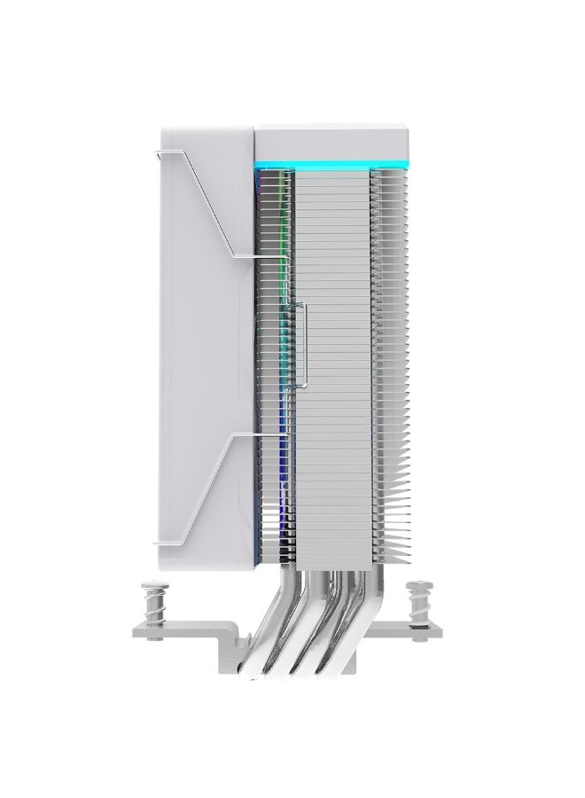 Jungle Leopard KF420 Air CPU Cooler, 120mm PWM Fan, 4 Heat Pipes, 69 CFM Airflow, 37dBA Noise, 12V 4-Pin, High-Performance Tower Cooling for Intel & AMD CPUs (White) - Image 3