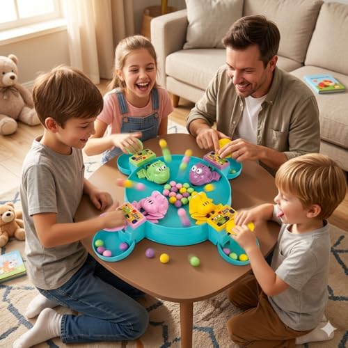 Goyal's Hungry Frog Eating Beans Indoor Interactive Family Board Game with Balls- 4 Player - Image 2