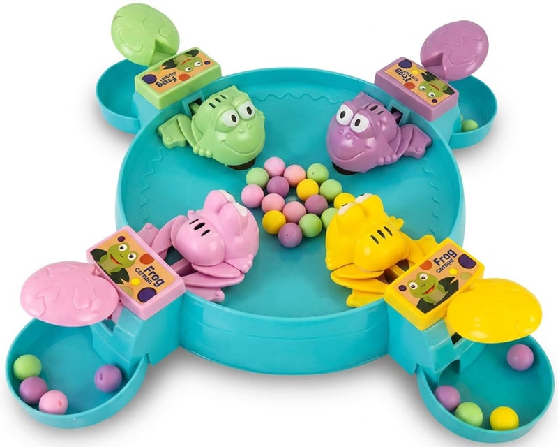 Goyal's Hungry Frog Eating Beans Indoor Interactive Family Board Game with Balls- 4 Player - Image 1