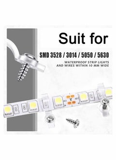 Y&D Strip Light Mounting Brackets with Screws Sets Waterproof Led Holder 200 Pack LED Clips Included Ideal for 10 mm Wide Lights Bedroom Strips  - Image 2