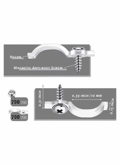 Y&D Strip Light Mounting Brackets with Screws Sets Waterproof Led Holder 200 Pack LED Clips Included Ideal for 10 mm Wide Lights Bedroom Strips  - Image 4