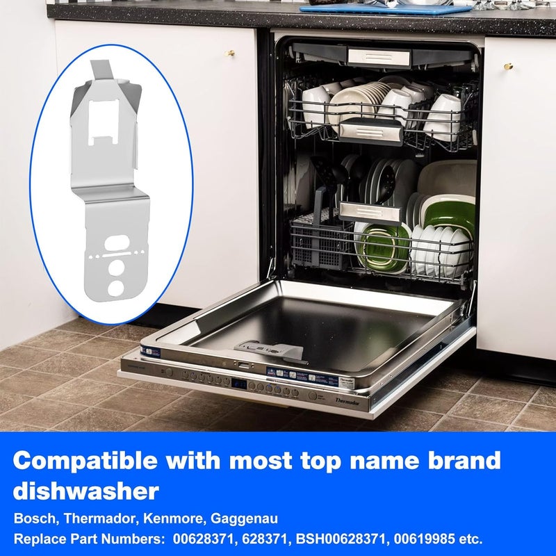 Yooank Dishwasher Mounting Bracket 00628371 for Bosch Dishwasher Side Mount Bracket SHP65TL5UC, SHPM78W56N, SHX45P05UC, 628371, 00619985-2 Pack - Image 5
