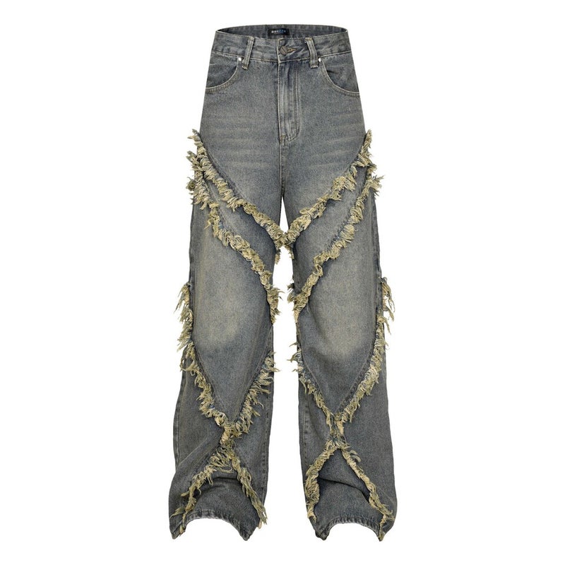 Unisex Classic Denim Jeans Loose Fit Daily Outdoor Wear - Image 1