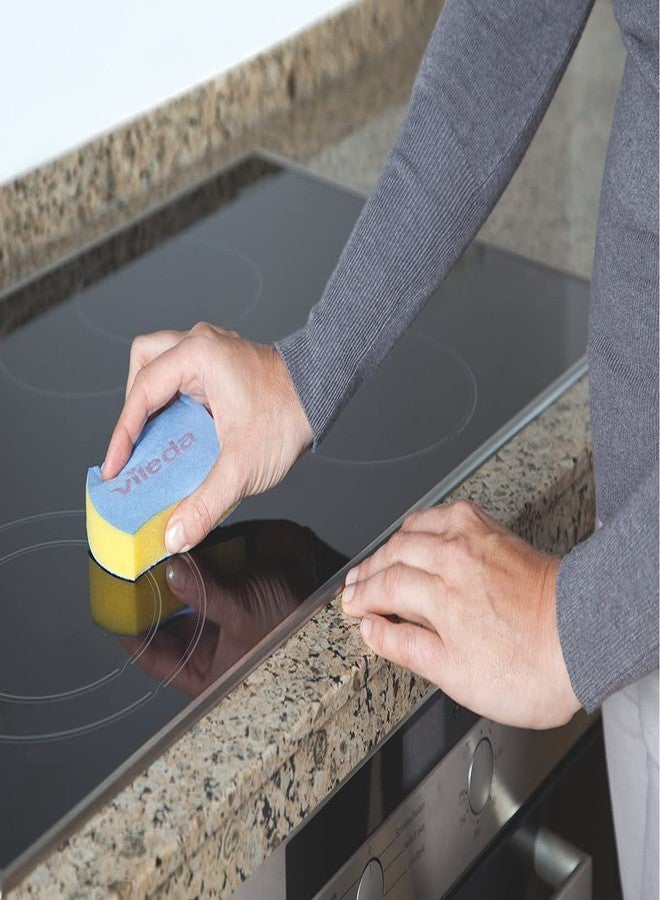 Vileda Scrunge Glass Ceramic Stovetop No-Scratch Scrub Sponge (Pack of 4) - Image 4
