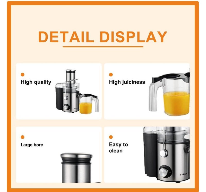 Sokany Juicer 1200W 2 Speeds SK-01011 - Image 4