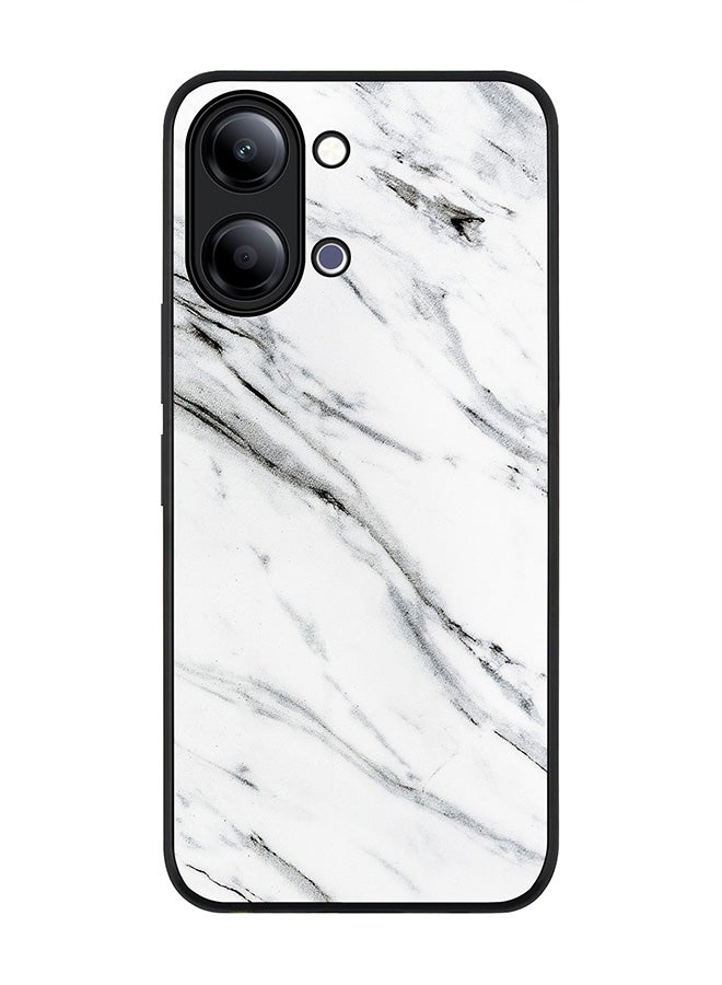 Stylizedd For vivo Y21 / Y11 Case,Slim fit Camera Protection, Shockproof Thin Phone cover  - Marble Print Grey White - Image 1