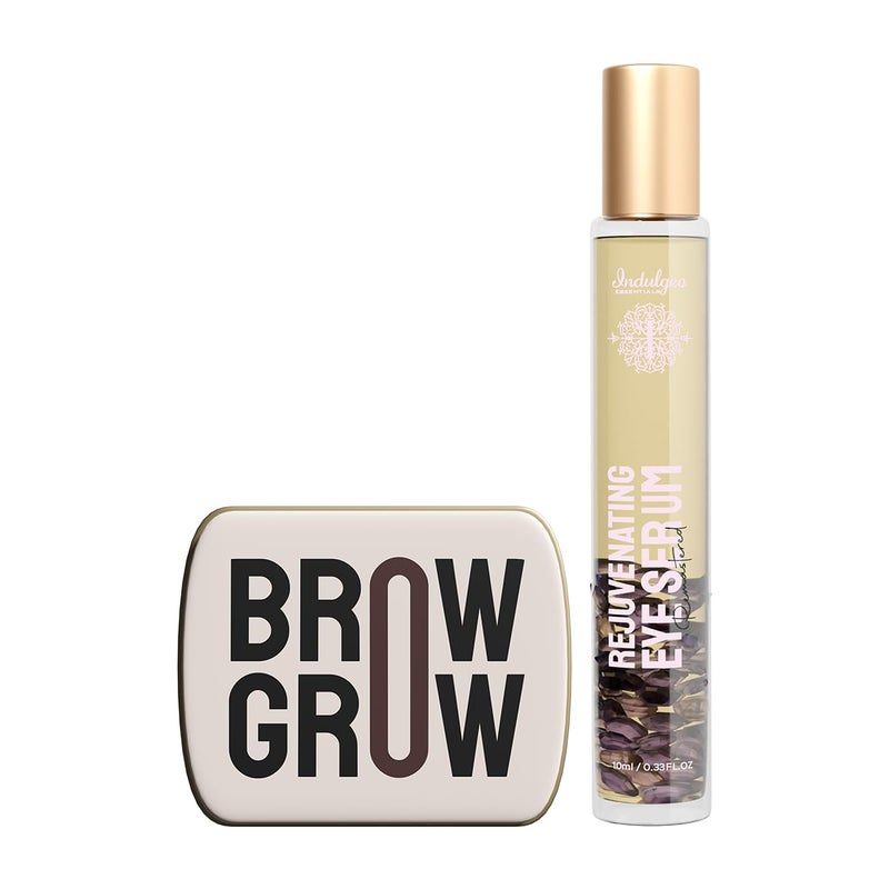 INDULGEO ESSENTIALS Lash Brow Combo Brow Grow 20Gm Remastered Rejuvenating Eye Serum 10ml Fuller Fluffier Brows Eye Lash Growth - Image 1