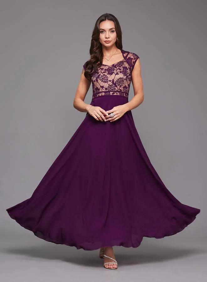 ستايلي Lace Bodice Maxi Dress