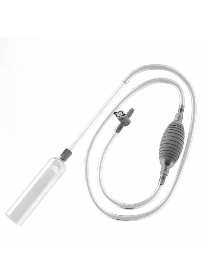 Yee Aquarium Fish Tank Siphon Hand Pump 2.6M for Gravel Cleaner & Water Changer for Aquarium/ Siphon Pump Semi-Automatic with Filter Nozzle (YPJ-170) Grey - Image 5