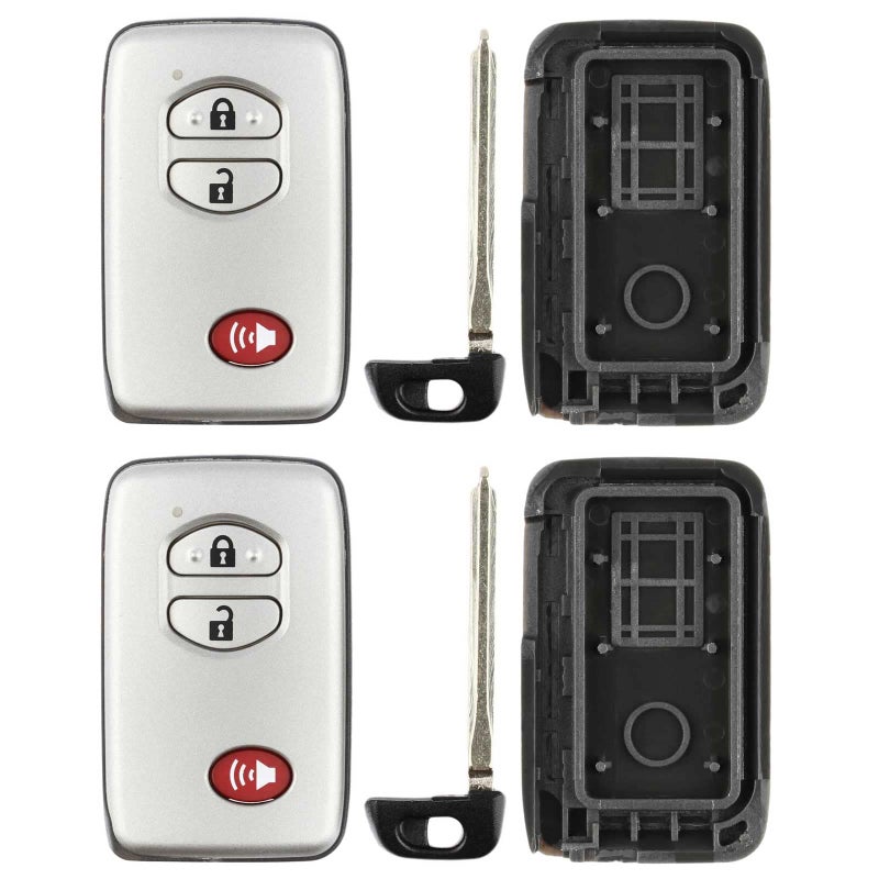 KeylessOption 2X Keyless Option Remote Car Key Fob Shell Case for Toyota (HYQ14AAB) - Image 3