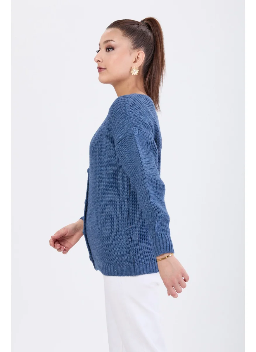 Tofisa 23705-INDIGO Knitwear Cardigan