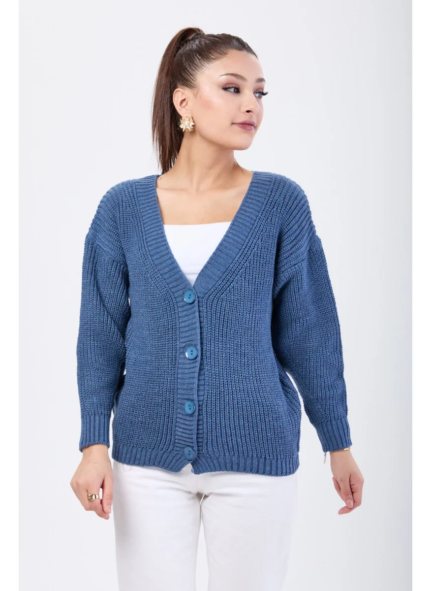 Tofisa 23705-INDIGO Knitwear Cardigan