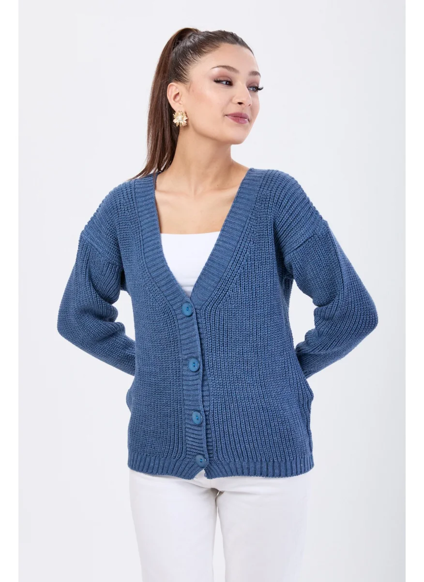 Tofisa 23705-INDIGO Knitwear Cardigan