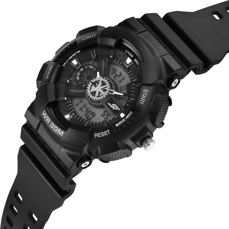 Sonata SF Sleek All-Black Chronograph Men's Watch - Modern Minimalist Design for The Professional-77137PP04 - Image 3