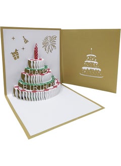 HY Pop Up Birthday Cards, 3D Auto Play Music Warm Light Birthday Cake Card, Birthday Card Gift for Her Women Mom Sister Friends  - Image 5