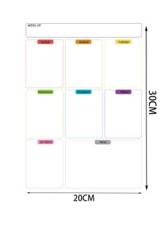 Generic Long White Weekly Planner Refrigerator Magnet Strong Dry Erase Magnetic Planner Monthly And Weekly Planner, Anti-Fouling Magnetic Whiteboard Calendar, Magnetic Calendar Message Board Dry Erase Soft Whiteboard  - Image 2