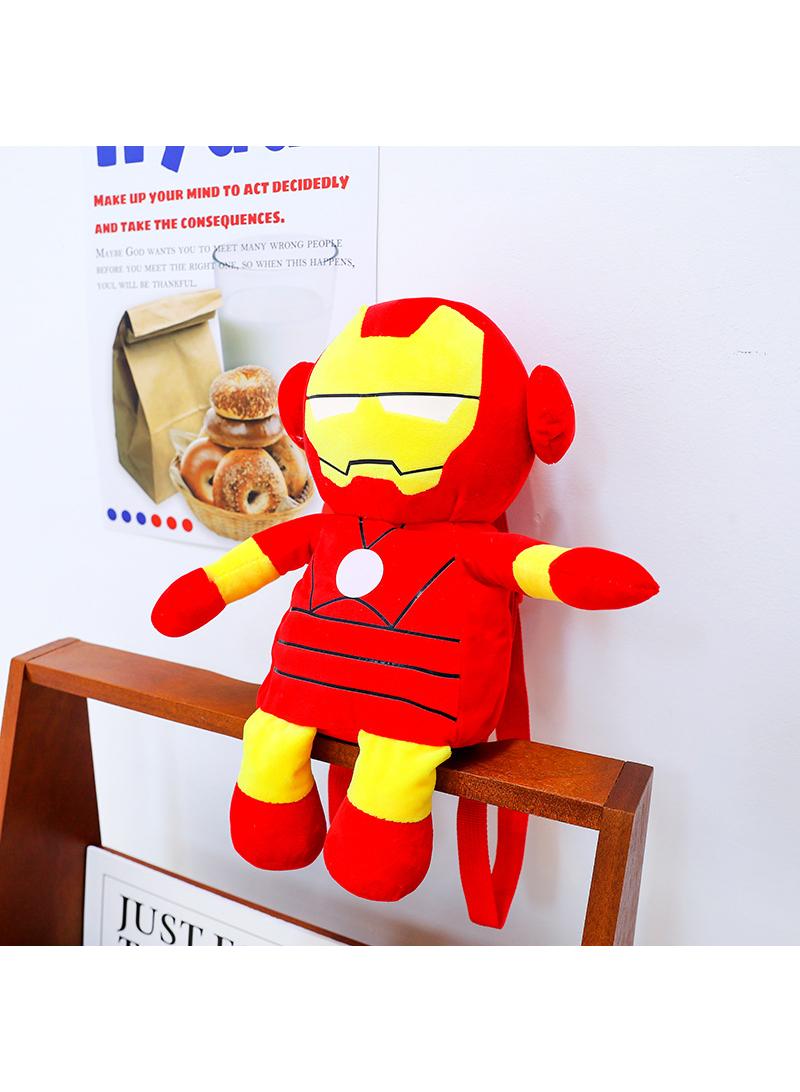 general Avengers Iron Man Children's Plush Backpack Kindergarten Backpack Plush Shoulder Bag Gift For Kids 40cm - Image 1
