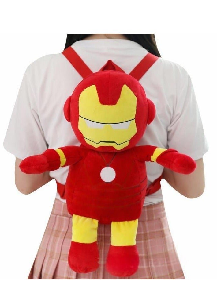 general Avengers Iron Man Children's Plush Backpack Kindergarten Backpack Plush Shoulder Bag Gift For Kids 40cm - Image 5
