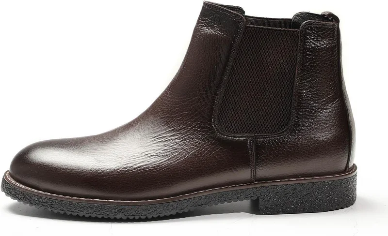 Dufy Brown Men's Leather Flat Boots