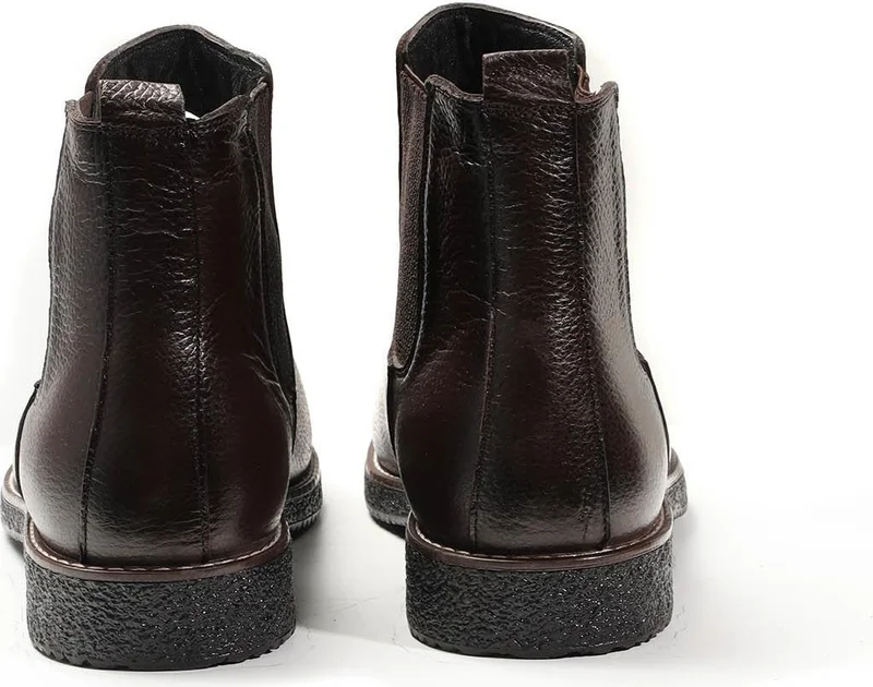 Dufy Brown Men's Leather Flat Boots