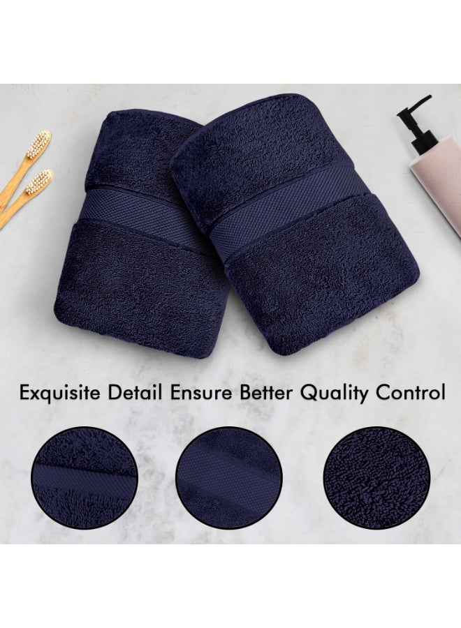 Lavish Touch 100% Combed Cotton Washcloths (12 Pack, 33 x 33 cms) - 600 GSM, Face towel Set Highly Absorbent Quick Dry and Soft Towels - Image 2