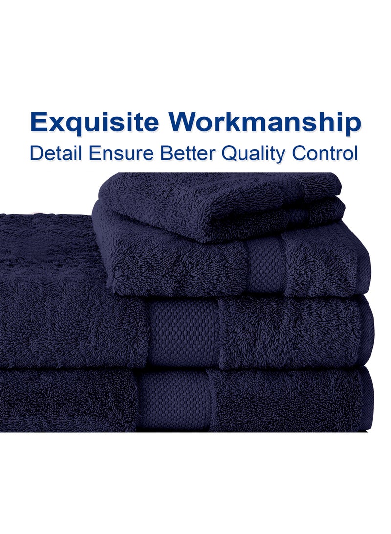 Lavish Touch 100% Combed Cotton Washcloths (12 Pack, 33 x 33 cms) - 600 GSM, Face towel Set Highly Absorbent Quick Dry and Soft Towels - Image 4