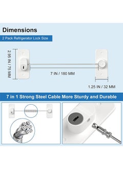 Refrigerator Lock 2 Packs, 2 Pack Refrigerator Lock with Keys with 2 Extra Strong Adhesives - pzsku/ZDC6D3D37289577C75182Z/45/_/1712459941/1f8707ff-667c-4f88-8c37-dbc73afca045