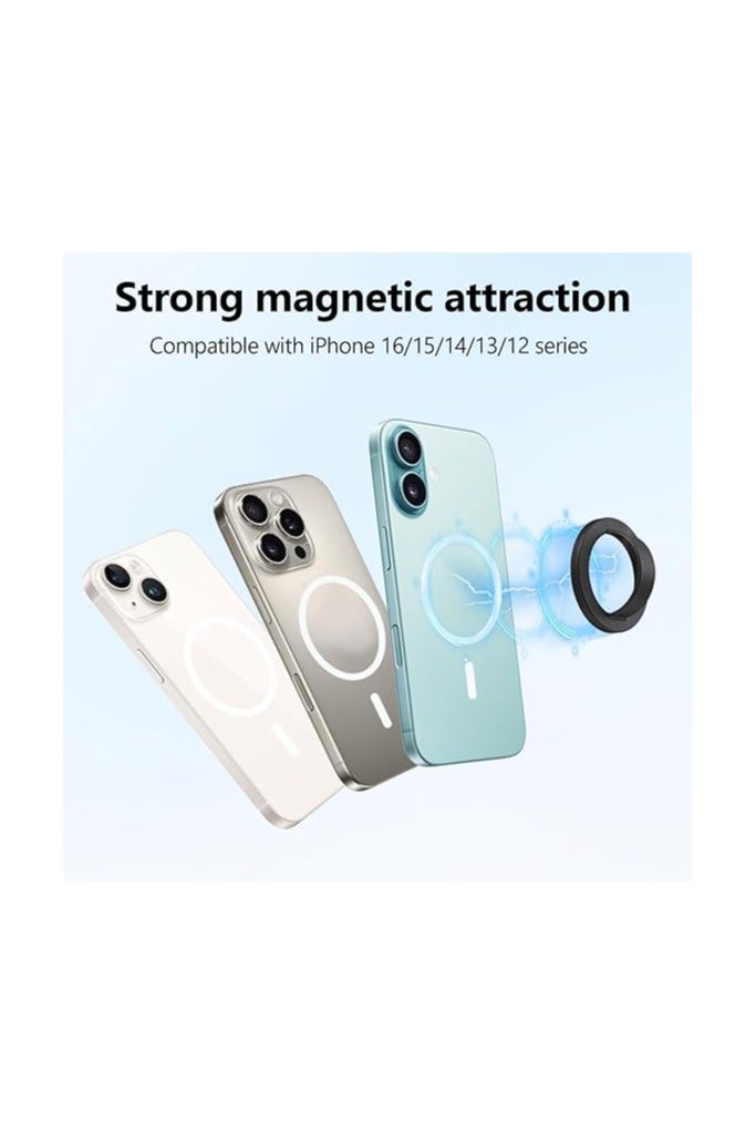 MORTICO Magnetic Silicone Ring Grip Phone Holder, Rotating Finger Loop Ring Grip Holder, Soft and Portable, Strong Magnetic Attraction, Compatible with Magsafe Phone Case - Image 4