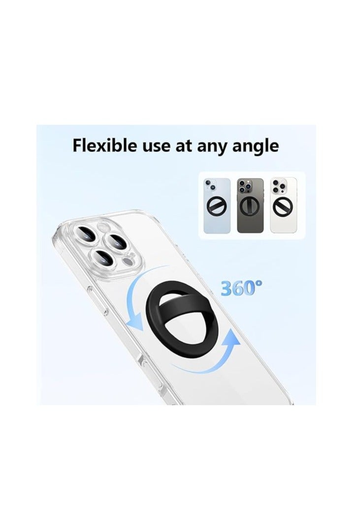 MORTICO Magnetic Silicone Ring Grip Phone Holder, Rotating Finger Loop Ring Grip Holder, Soft and Portable, Strong Magnetic Attraction, Compatible with Magsafe Phone Case - Image 2