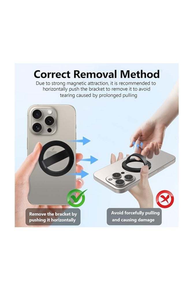 MORTICO Magnetic Silicone Ring Grip Phone Holder, Rotating Finger Loop Ring Grip Holder, Soft and Portable, Strong Magnetic Attraction, Compatible with Magsafe Phone Case - Image 5