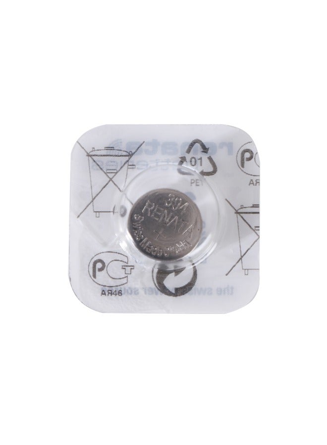 Renata wristwatch battery - Swiss made, 1.55V button cell, Renata Long Life Battery, Strap (1 pcs) R394-1, SR936SW - Image 1