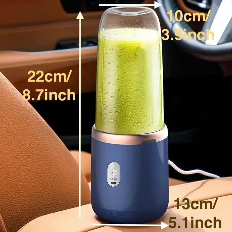Qlect Portable Blender Electric Juicers Fruit Mixers USB Rechargeable Smoothie Mini Personal Juicer 6 Blades 3Gears With 1500 Mah Rechargeable Battery-Smoothie Blender - Image 3