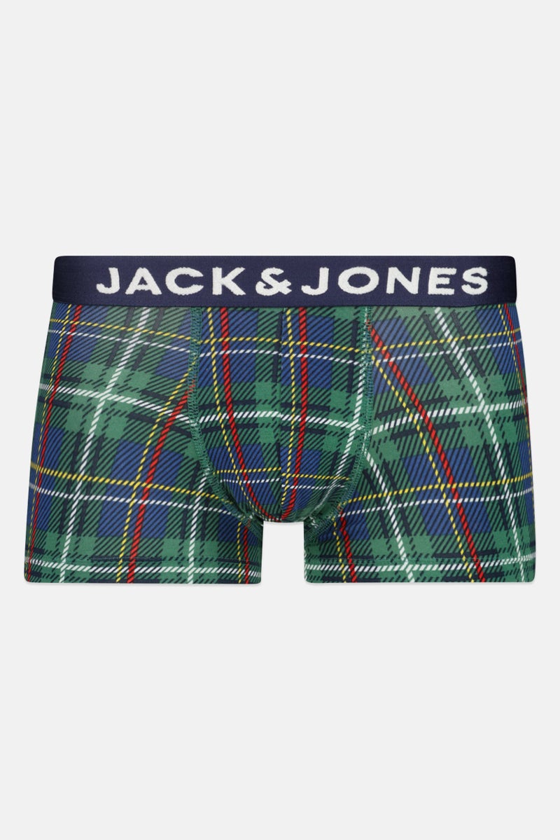 Jack Jones Men Plaid Trunks, Multicolor  - Image 1