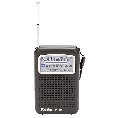 Kaito KA210 Pocket AM/FM NOAA Weather Radio, Black - Image 4