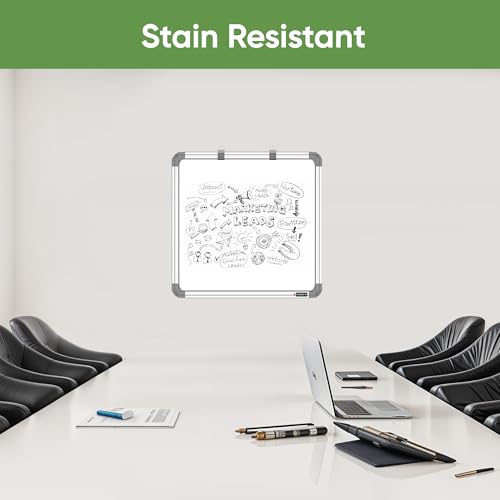 YAJNAS Non Magnetic (60CM x 60CM) 2X2 Feet Double Sided White Board and Chalk Board Both Side Writing Boards, one Side White Marker and Reverse Side Chalk Board Surface - Set of 1 - Image 5