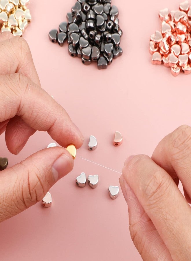 Prasacco 400 Pcs Heart Beads for Bracelets, Necklace & Earrings - 8 Colors - Image 3