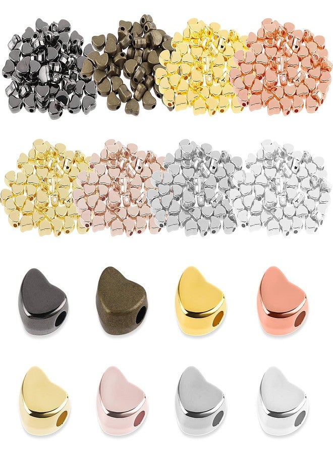 Prasacco 400 Pcs Heart Beads for Bracelets, Necklace & Earrings - 8 Colors - Image 1