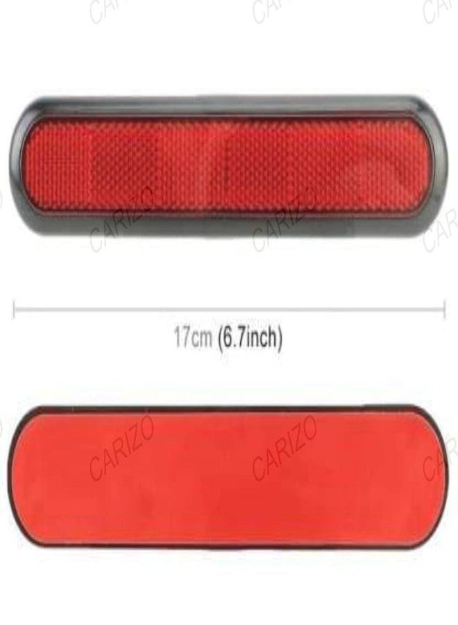 CARIZO Stick-on Rectangular Reflectors - Safety Spoke Reflective Quick Mount Custom Accessories 3M Adhesive Reflector for Cars, Trailer, Motorcycle, Trucks, Boat, Bicycle and Bike (Red, Set of 2) - Image 4
