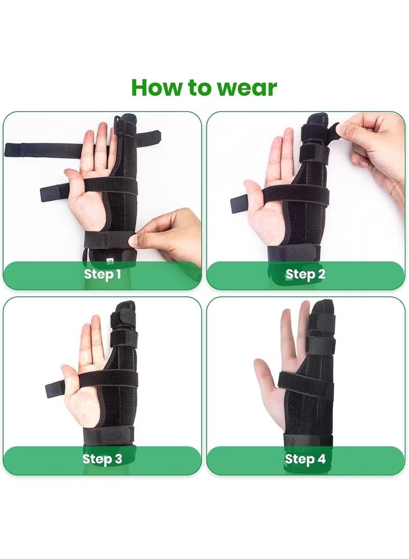 XUN Boxer Finger Splint and pinky Splint Support for Trigger Finger boxer's Fracture Finger Fracture Tendonitis Metacarpal Fracture Sprains Fits Both Left and Right Hand - Image 5