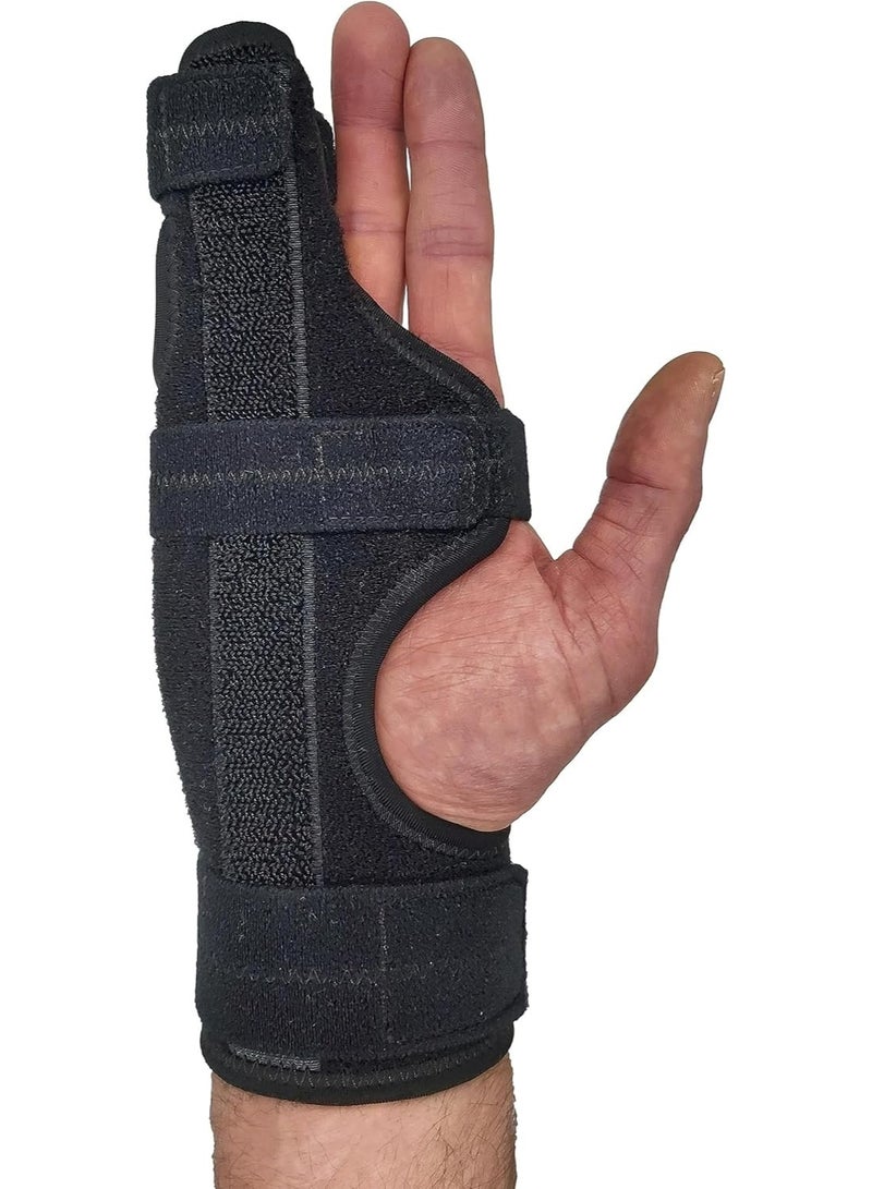 XUN Boxer Finger Splint and pinky Splint Support for Trigger Finger boxer's Fracture Finger Fracture Tendonitis Metacarpal Fracture Sprains Fits Both Left and Right Hand - Image 1